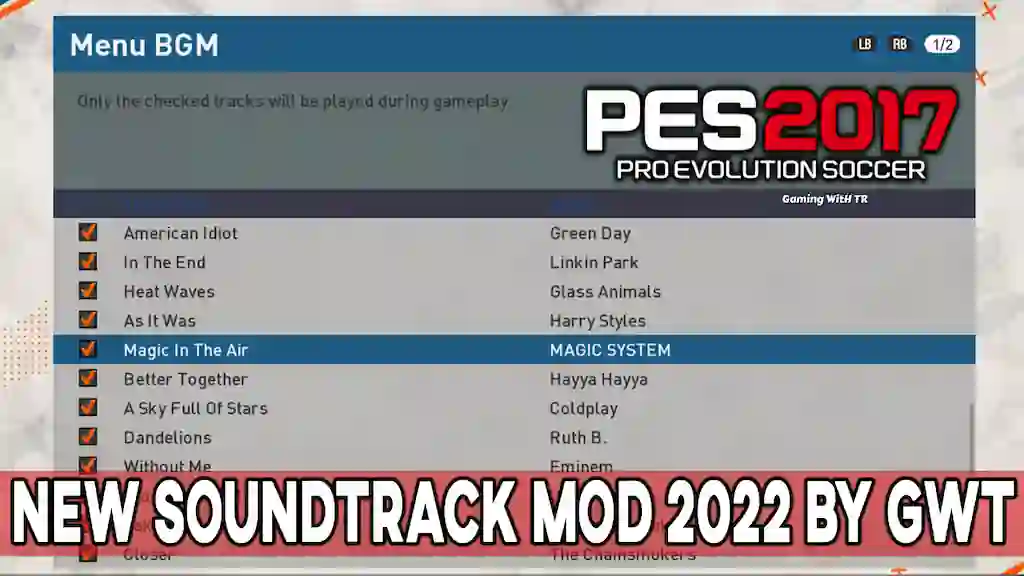 New Soundtrack PES 2017 Update 2023 at Pro Evolution Soccer 2017 Nexus -  Mods and community