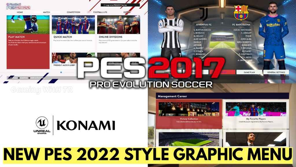 Graphic Menu eFootball PES 2022 For PES 2017 - Kazemario Evolution
