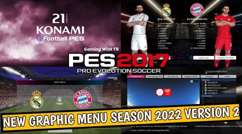 PES 2017 | NEW GRAPHIC MENU SEASON 2022 VERSION 2 | DOWNLOAD & INSTALL