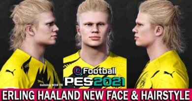 PES 2021 ERLING HAALAND NEW FACE & HAIRSTYLE