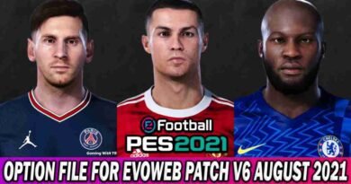 PES 2021 OPTION FILE EVOWEB PATCH V6 AUGUST UPDATE