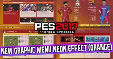 PES 2017 NEW GRAPHIC MENU NEON EFFECT (ORANGE)