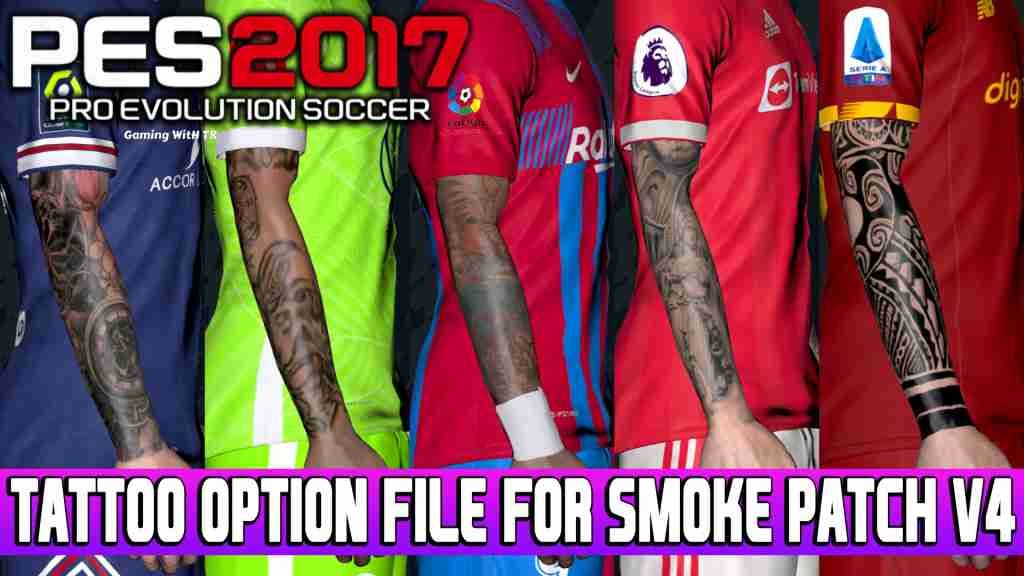 PES 2017 RT Mega Tattoo Pack AIO  800 Tattoos  by Rean Tech   SoccerFandomcom  Free PES Patch and FIFA Updates