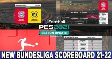 PES 2021 NEW BUNDESLIGA SCOREBOARD 21-22