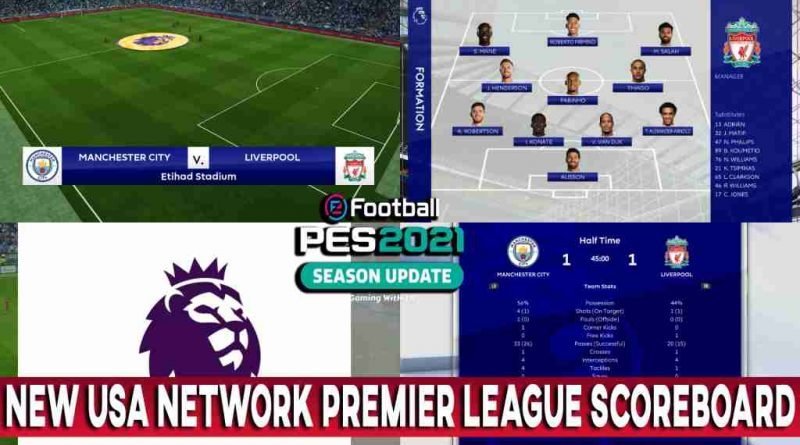 PES 2021 NEW USA NETWORK PREMIER LEAGUE SCOREBOARD