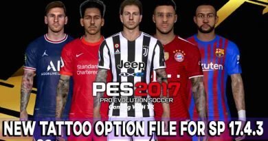 PES 2017 NEW TATTOO OPTION FILE FOR SMOKE PATCH 17.4.3