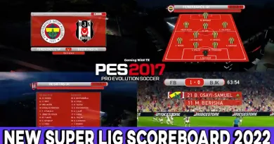 PES 2017 NEW SUPER LIG SCOREBOARD 2022