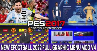 PES 2017 NEW EFOOTBALL 2022 FULL GRAPHIC MENU MOD V4