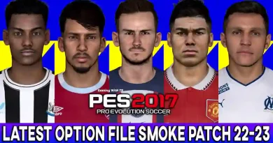 PES 2017 LATEST OPTION FILE 22-23 SMOKE PATCH 17.4.3 FINAL AUGUST UPDATE