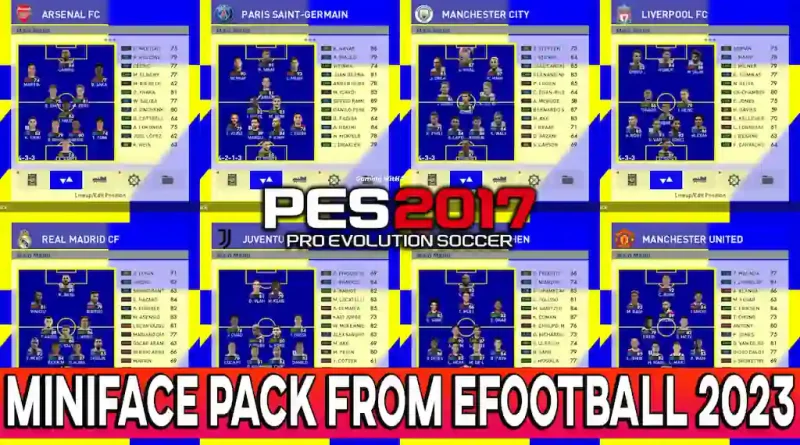 PES 2017 NEW BIG MINIFACE PACK FROM EFOOTBALL 2023