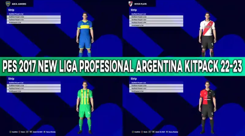 PES 2017 NEW LIGA PROFESIONAL ARGENTINA FULL KITPACK 22-23