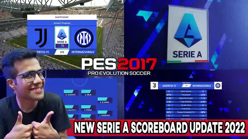 PES 2017 NEW SERIE A SCOREBOARD UPDATE 2022 - PES 2017 Gaming WitH TR