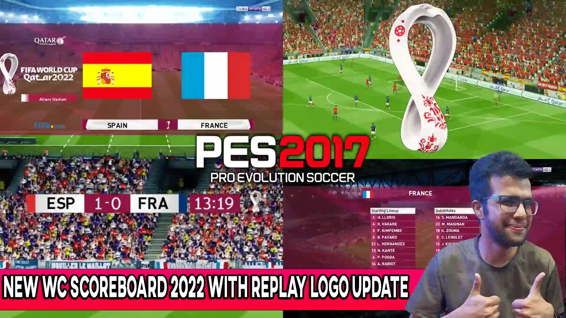 PES 2017 NEW WORLD CUP SCOREBOARD 2022 WITH REPLAY LOGO UPDATE - PES ...