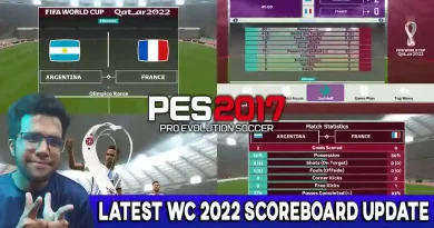 PES 2017 LATEST WC 2022 SCOREBOARD UPDATE