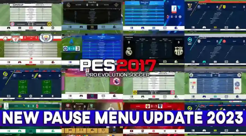 PES 2017 NEW PAUSE MENU UPDATE 2023