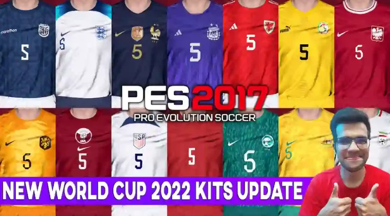 PES 2017 NEW WORLD CUP 2022 KITS GROUP A-D UPDATE