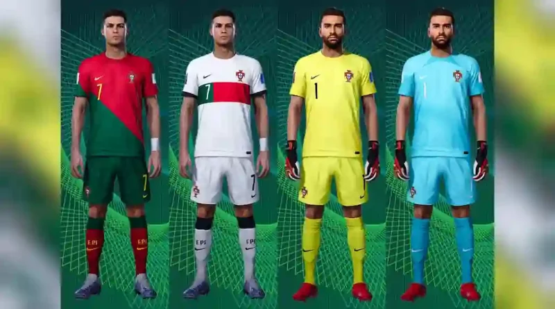 PES 2021 NEW HD PORTUGAL WORLD CUP 2022 KITS