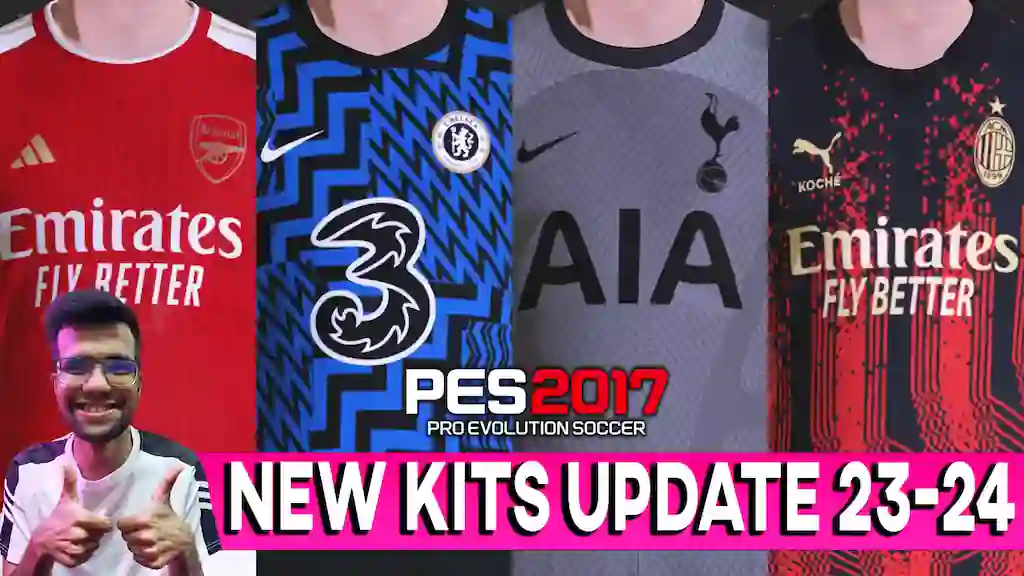 PES 2017 New Kits 2023-24 Update v12 by All Makers, патчи и моды