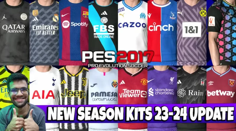 PES 2017 NEW SEASON KITS 23-24 UPDATE V13