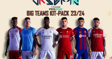 PES 2021 NEW BIG TEAMS KITPACK 23-24 - PS4 - PS5 - PC