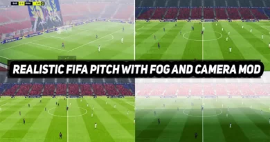 PES 2017 NEW REALISTIC FIFA PITCH WITH FOG AND CAMERA MOD