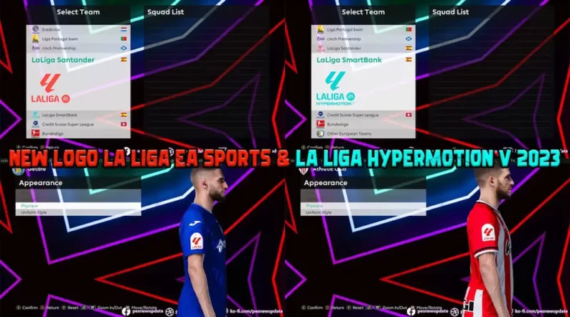 PES 2021 NEW LOGO LA LIGA EA SPORTS & LA LIGA HYPERMOTION V 2023