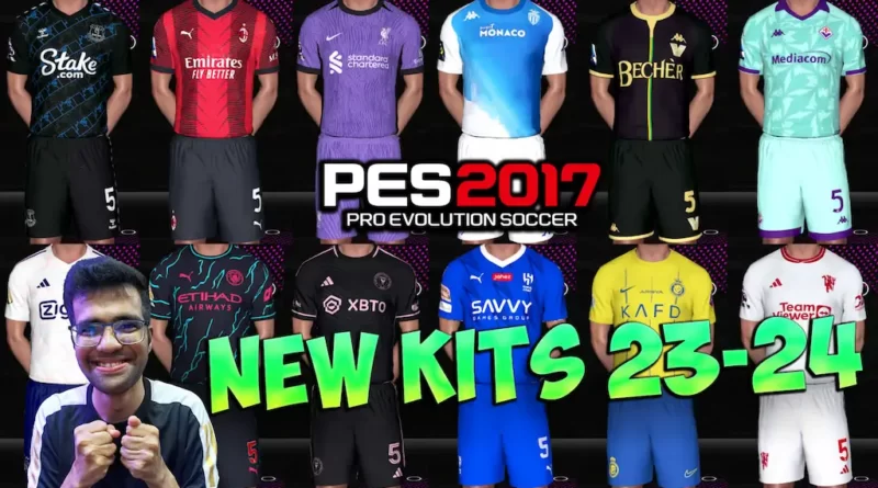 PES 2017 New Kits 2023-24 Update v19 by All Makers, патчи и моды