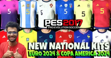 PES 2017 NEW NATIONAL KITS EURO 2024 & COPA AMERICA 2024 UPDATE