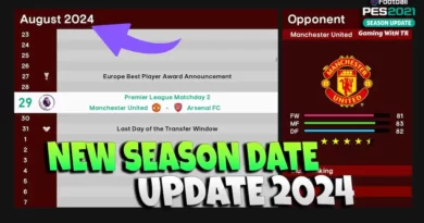 PES 2021 NEW SEASON DATE UPDATE 2024