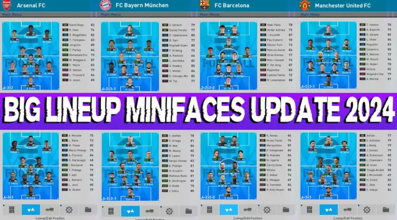 PES 2017 NEW BIG LINEUP MINIFACES UPDATE 2024