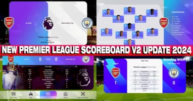 PES 2021 NEW PREMIER LEAGUE SCOREBOARD V2 UPDATE 2024