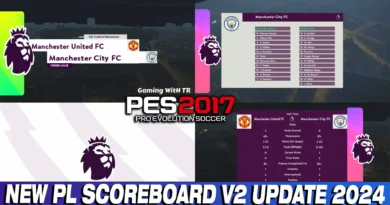 PES 2017 NEW PREMIER LEAGUE SCOREBOARD V2 UPDATE 2024