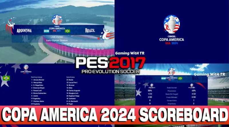 PES 2017 NEW COPA AMERICA 2024 SCOREBOARD UPDATE