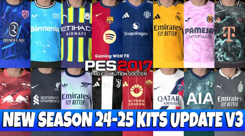 PES 2017 NEW SEASON 24-25 KITS UPDATE V3