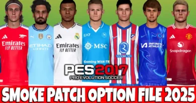 PES 2017 NEW SMOKE PATCH OPTION FILE SEASON 2024-2025 AUGUST UPDATE