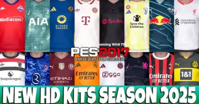 PES 2017 NEW HD KITS SEASON 24-25 UPDATE V9