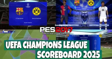 PES 2017 UEFA CHAMPIONS LEAGUE SCOREBOARD 2025 UPDATE