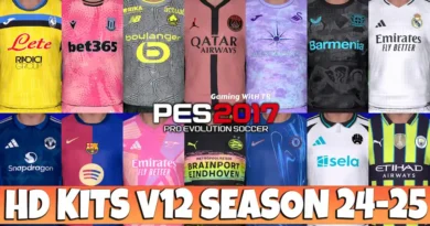 PES 2017 NEW HD KITS SEASON 24-25 UPDATE V12