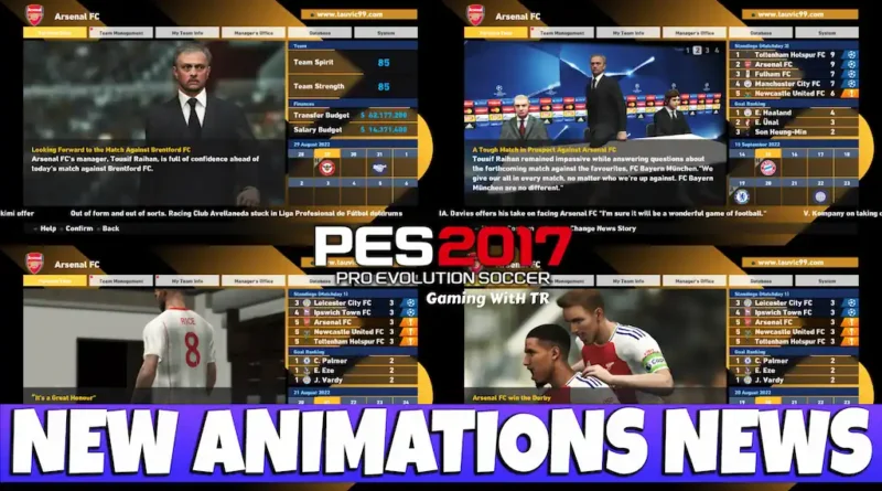 PES 2017 NEW MASTER LEAGUE NEWS ANIMATIONS UPDATE