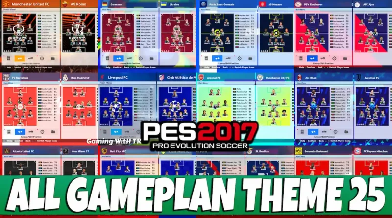 PES 2017 NEW GAMEPLAN THEME UPDATE 2025 AIO