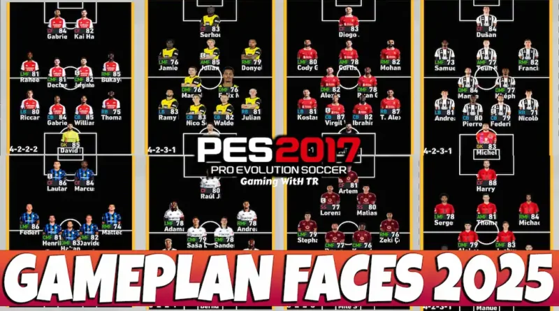 PES 2017 NEW GAMEPLAN FACES SEASON 2025 UPDATE V1