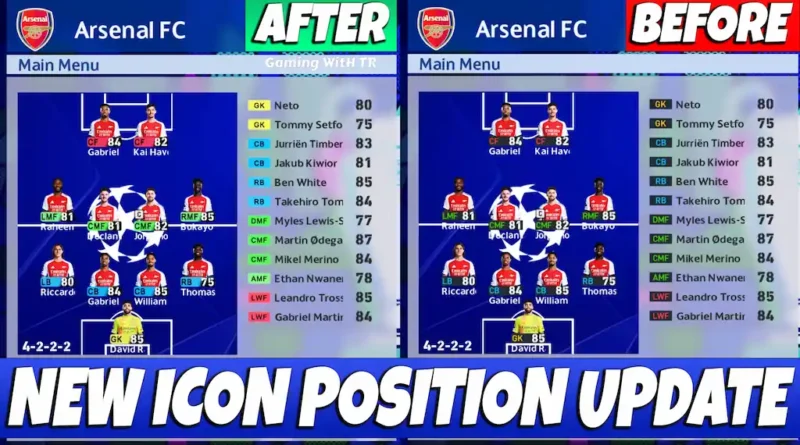 PES 2017 NEW ICON POSITION UPDATE