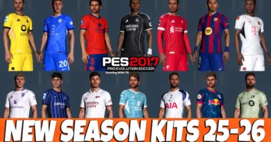 PES 2017 NEW SEASON KITS 2025-2026 UPDATE V4